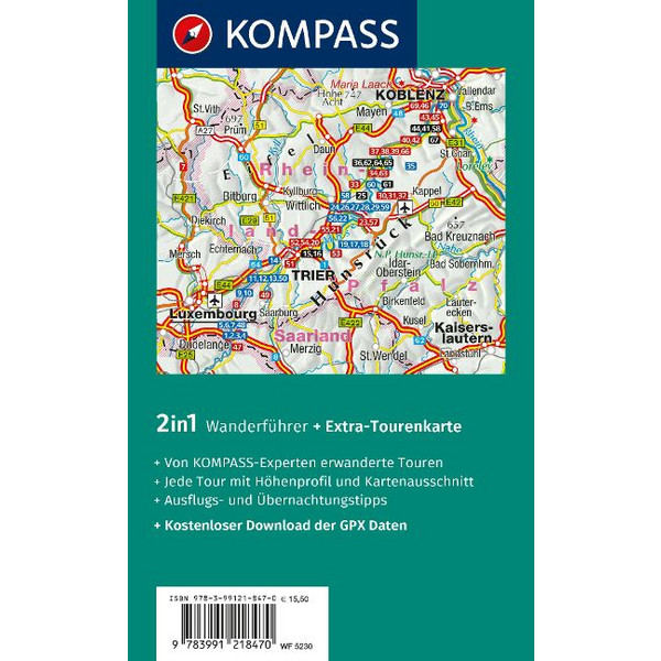 KOMPASS WANDERFÜHRER MOSEL MIT MOSELSTEIG, 46 TOUREN