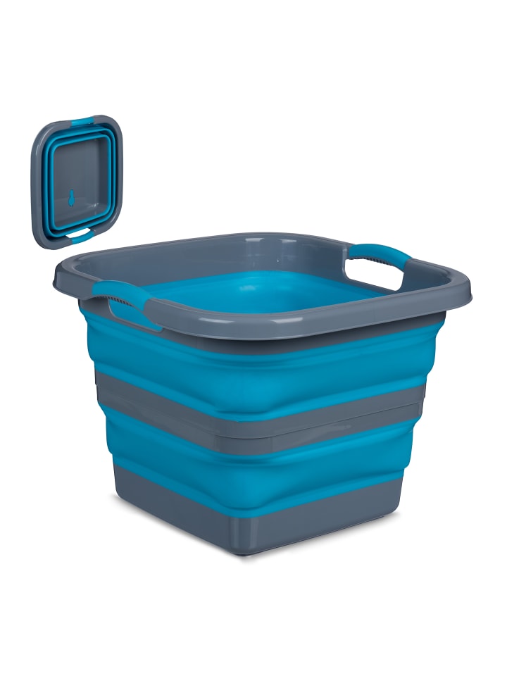 relaxdays Wäschekorb in Grau/ Blau - 40 l günstig kaufen onesize