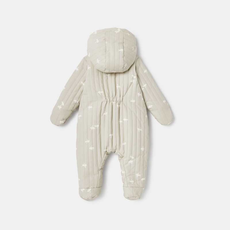 Combinaison-pilote matelassée et doublée beige naissance Absorba