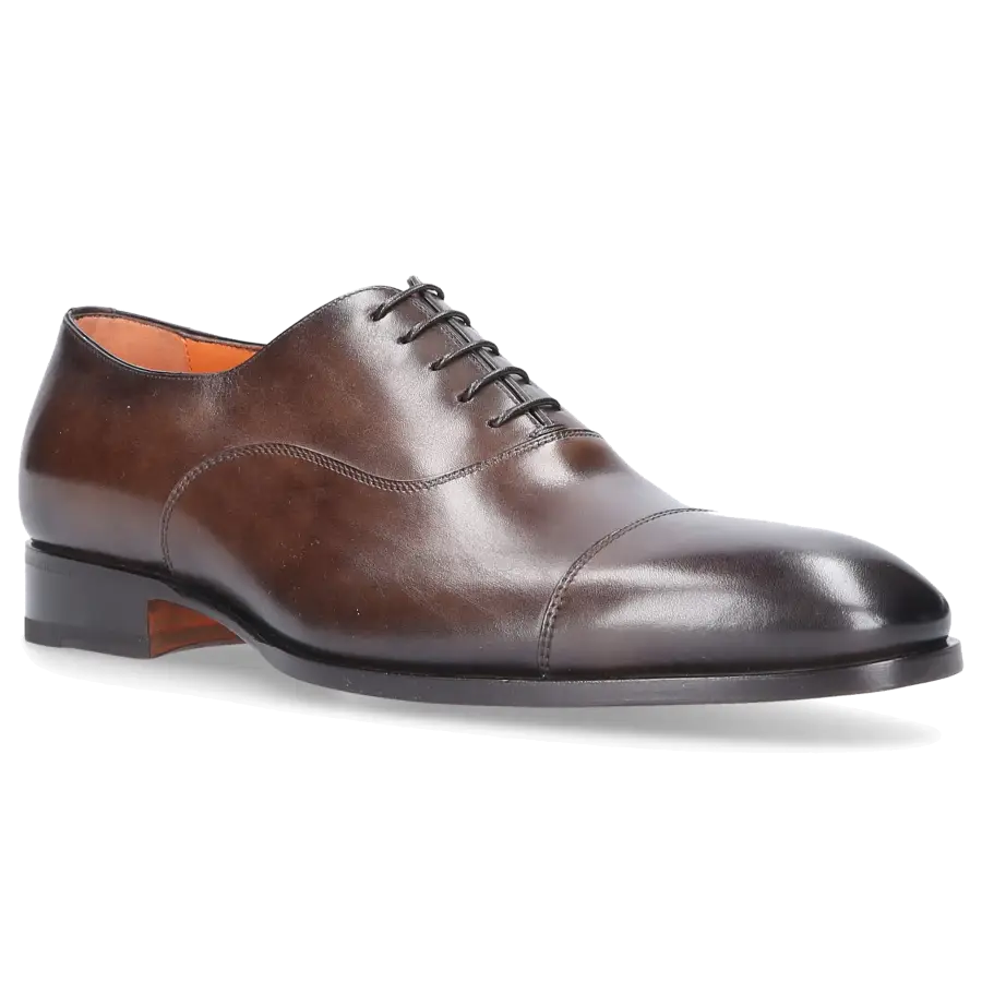 Santoni - Businessschuhe Oxford 12474 Kalbsleder - braun