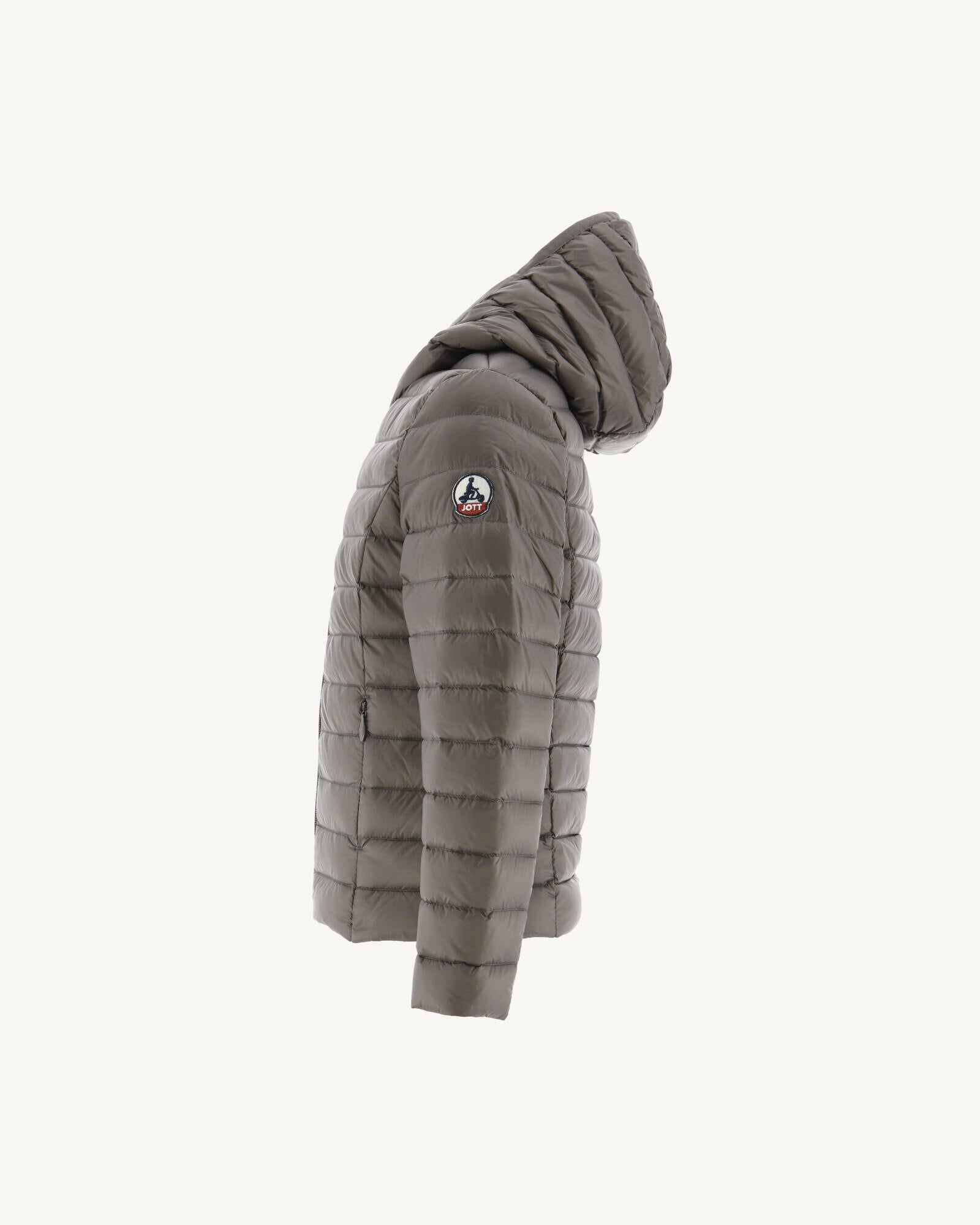 Doudoune légère à capuche enfant Taupe Carla