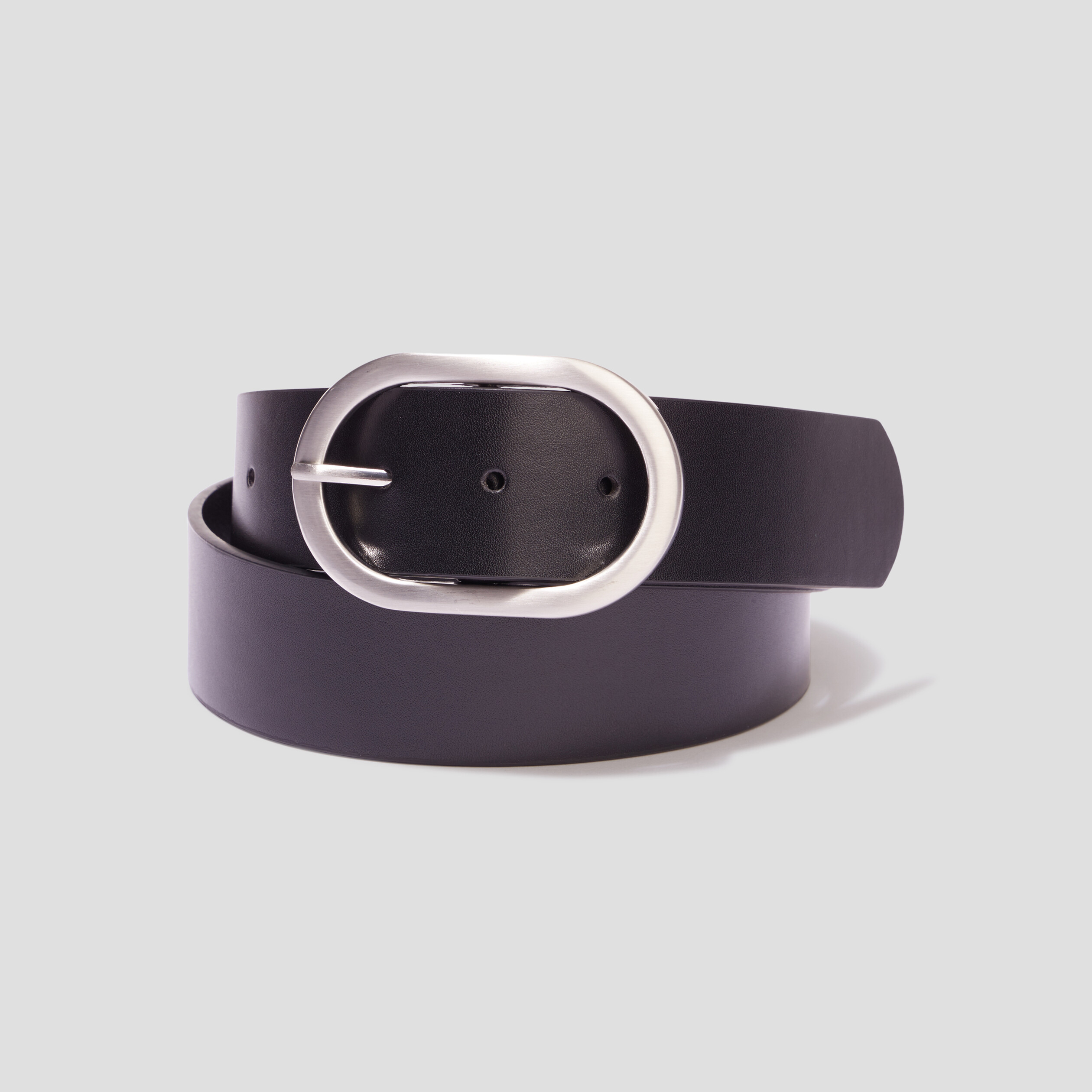 Ceinture avec boucle ovale noir femme | La Halle