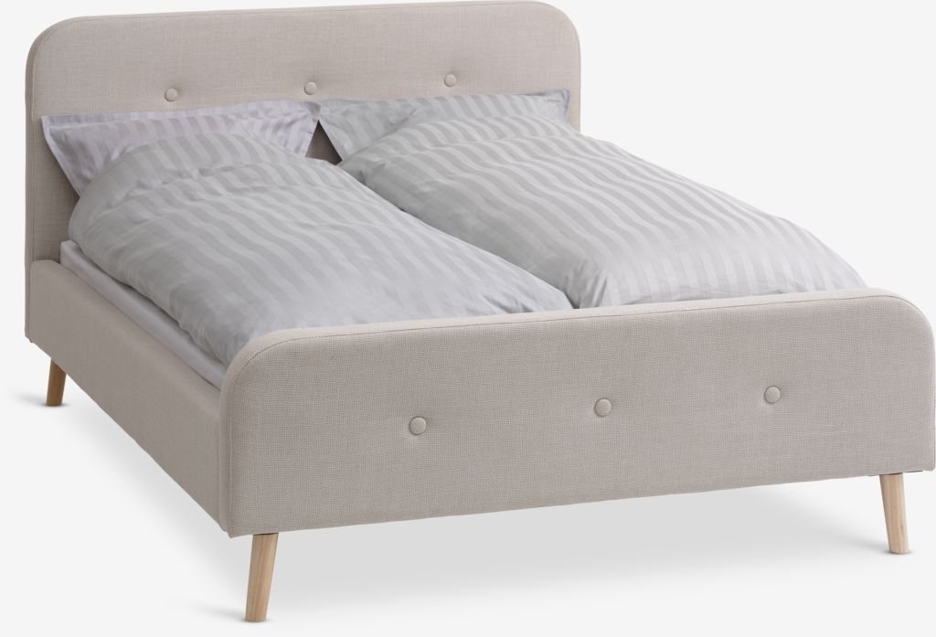 KONGSBERG Estrutura de cama KONGSBERG 150x200cm tecido bege