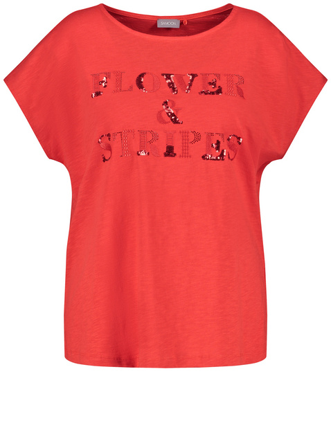 T-Shirt mit verziertem Wording