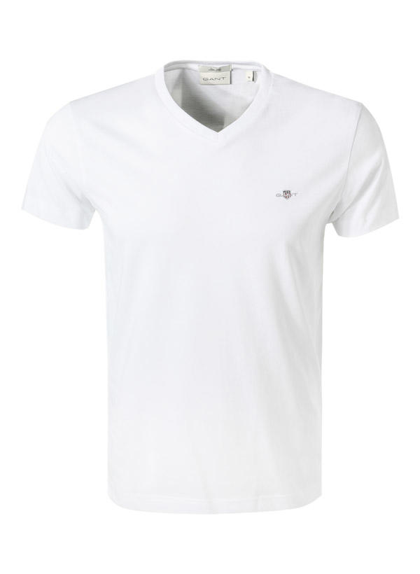 Gant, T-Shirt, Slim Fit, Baumwolle, weiß