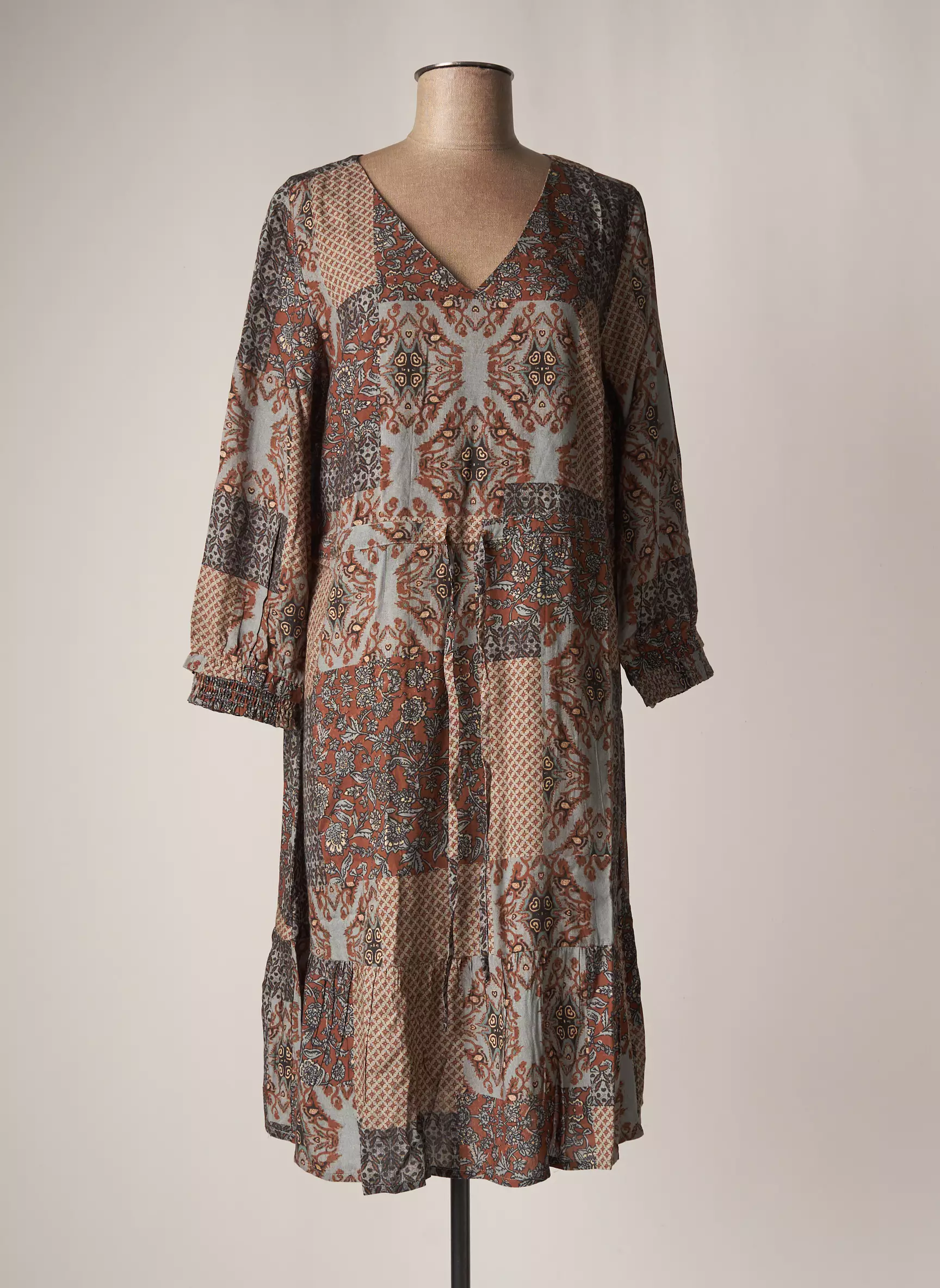 Cream Robes Mi Longues Femme couleur marron