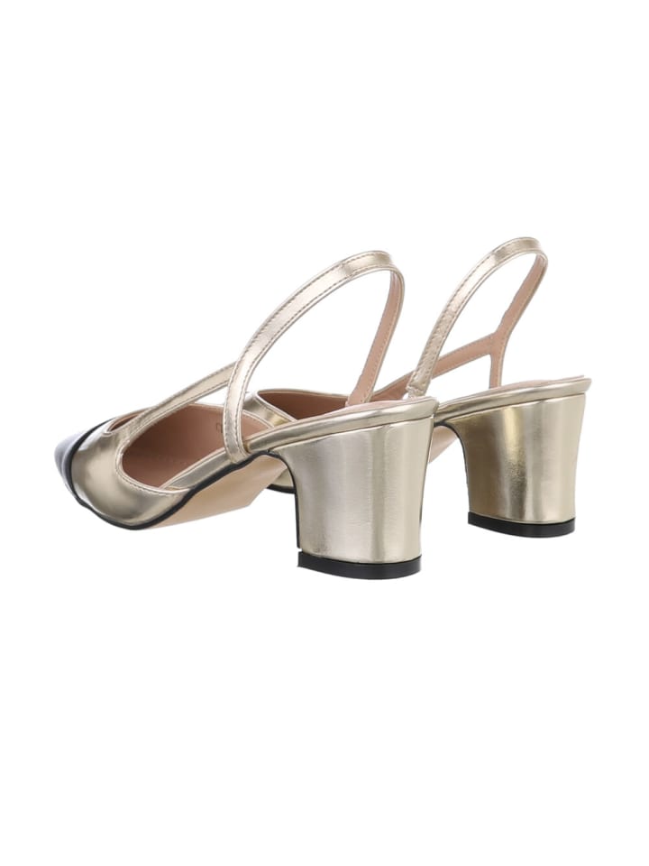 Ital-Design Pump in Gold und Schwarz günstig kaufen