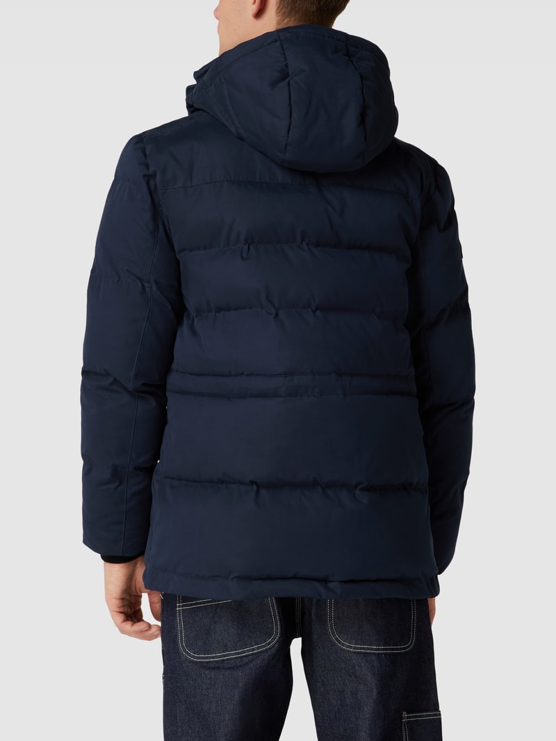 Steppjacke mit Kapuze in marineblau