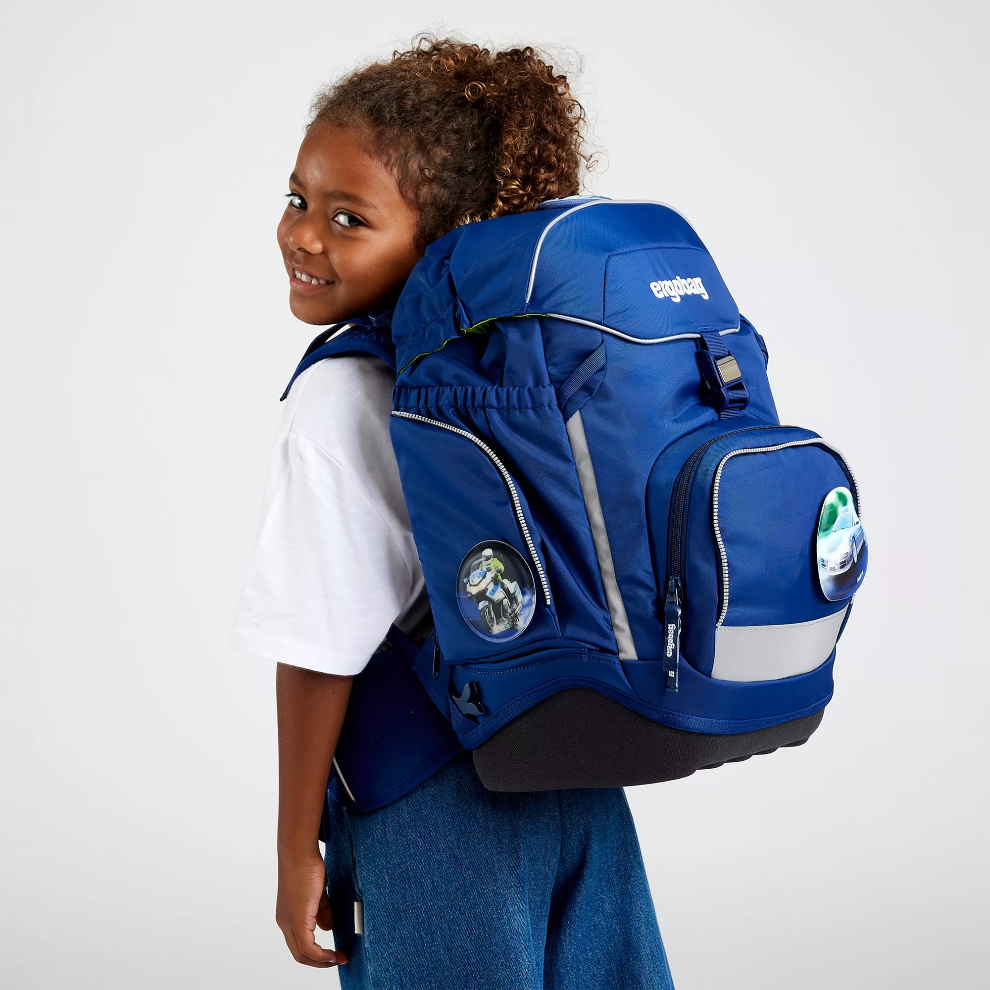 ergobag Schulrucksack-Set Blaulichtbär