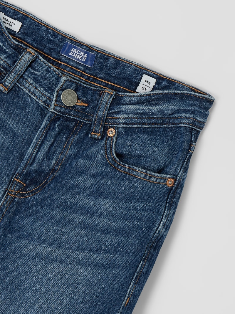 Regular Fit Jeans aus Baumwolle Modell 'Clark' in blau