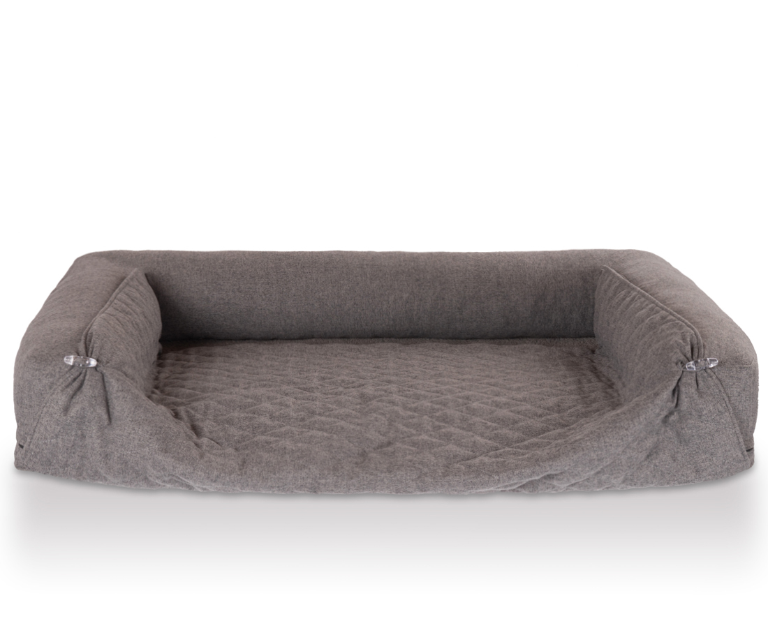 Knuffelwuff Hundebetten Knuffelwuff orthopädisches 2in1 Sofaschutz Hundebett Yona grau XL