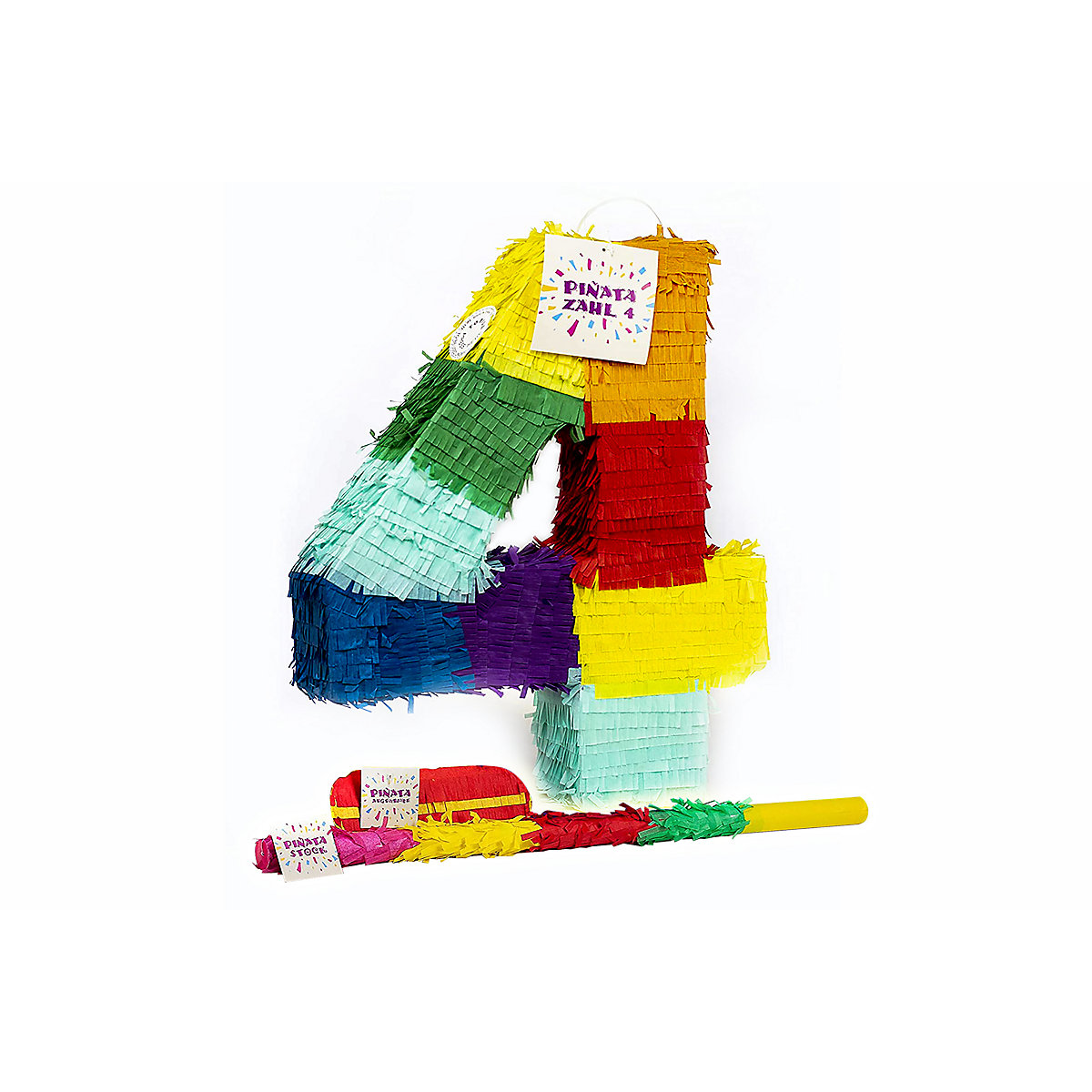 Pinata Zahl 4 Set