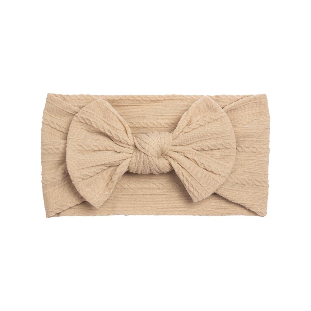 aikidio Haarband Strukturiertes Jacquard-Stirnband Nylon-Schleife Baby-Haarband, 3-tlg.