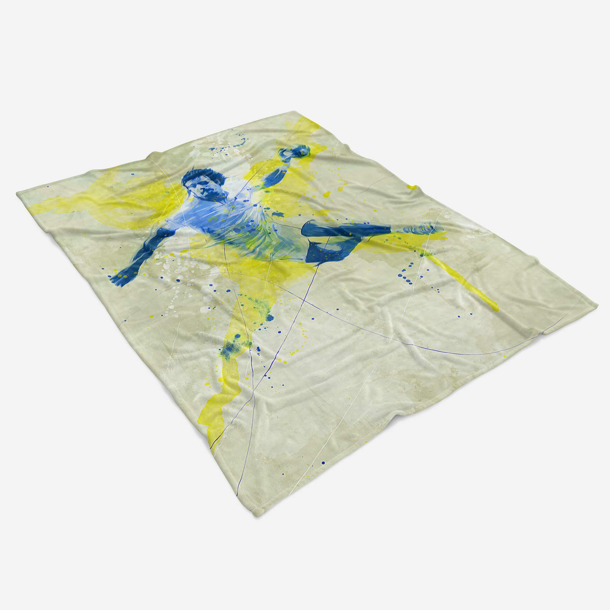 Sinus Art Handtücher SplashArt Sport Handtuch Strandhandtuch Saunatuch Kuscheldecke Kunstvoll Handball Sportha, Baumwolle-Polyester-Mix (1-St), Handtuch