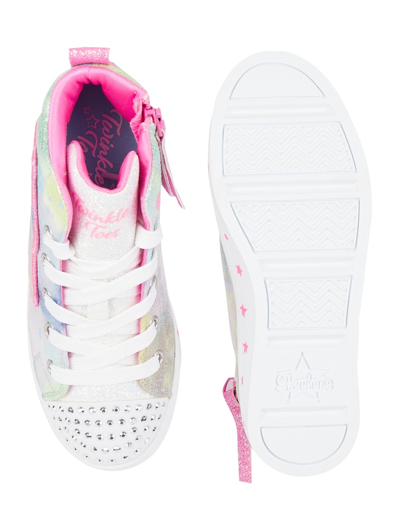 High Top Sneaker mit LEDs Modell 'Unicorn Galaxy' in silber