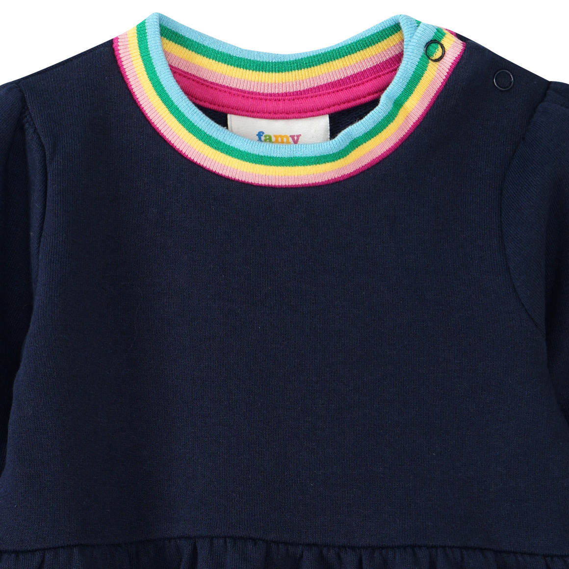 Baby Sweatkleid mit bunten Bündchen