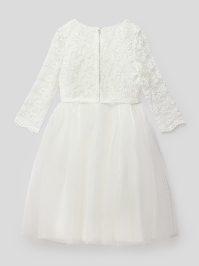 Kleid mit Schleifen-Detail in ecru