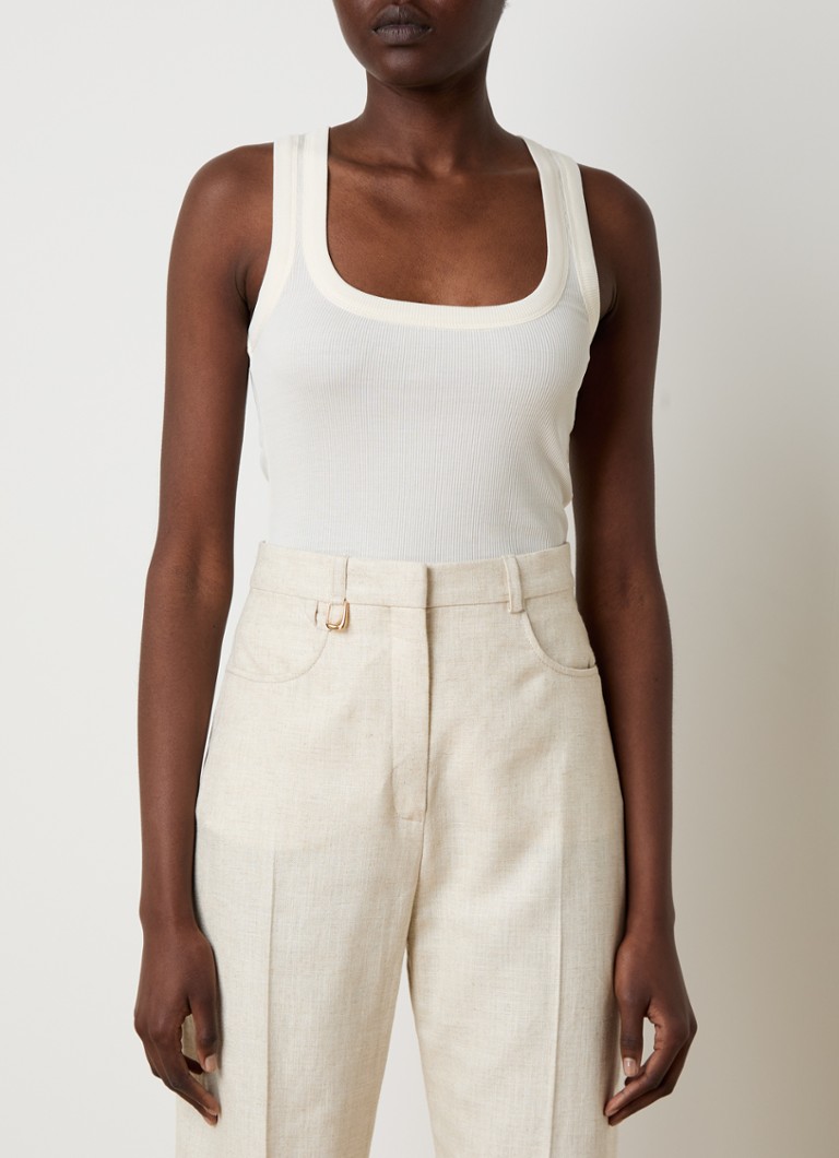 Jacquemus Rib-knit tank top with logo
