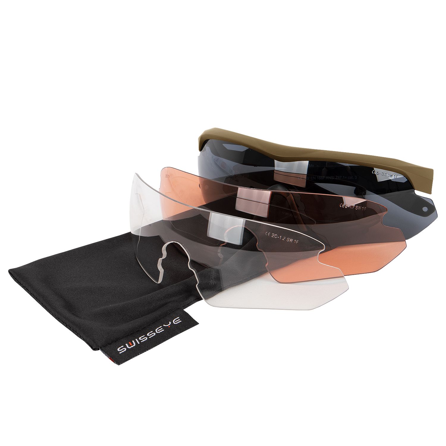 Tactical Brille Nighthawk m. Wechselgläsern
