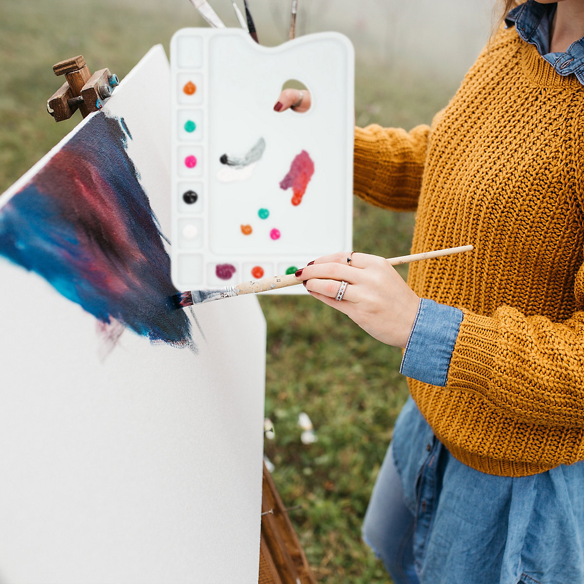 10 x Eckige Mischpalette aus Kunststoff