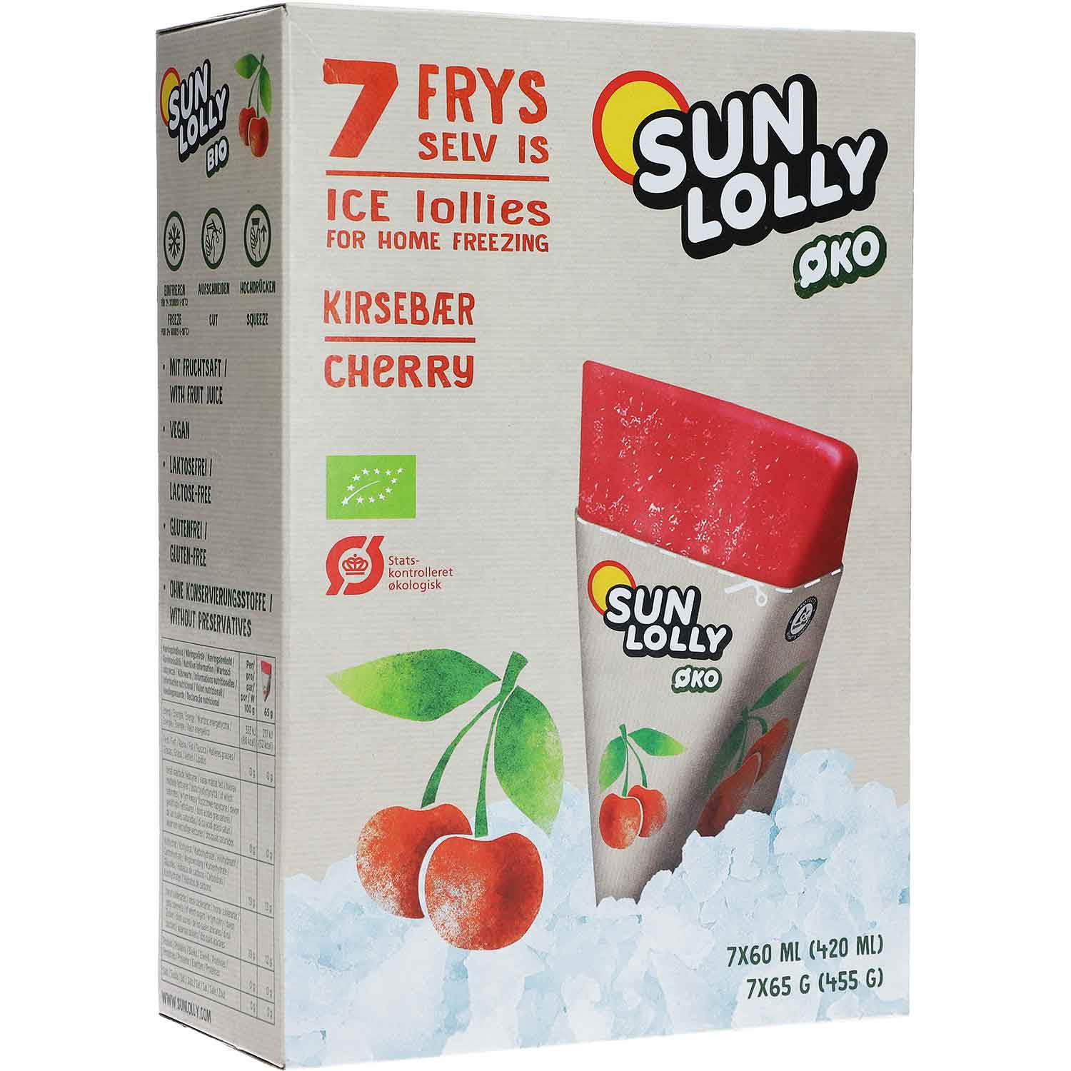 Sun Lolly Wassereis Kirsche Bio 7er
