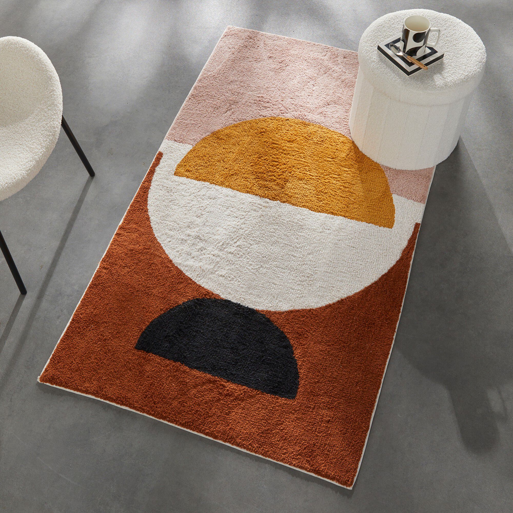 Tapis petit format imprimé sphère