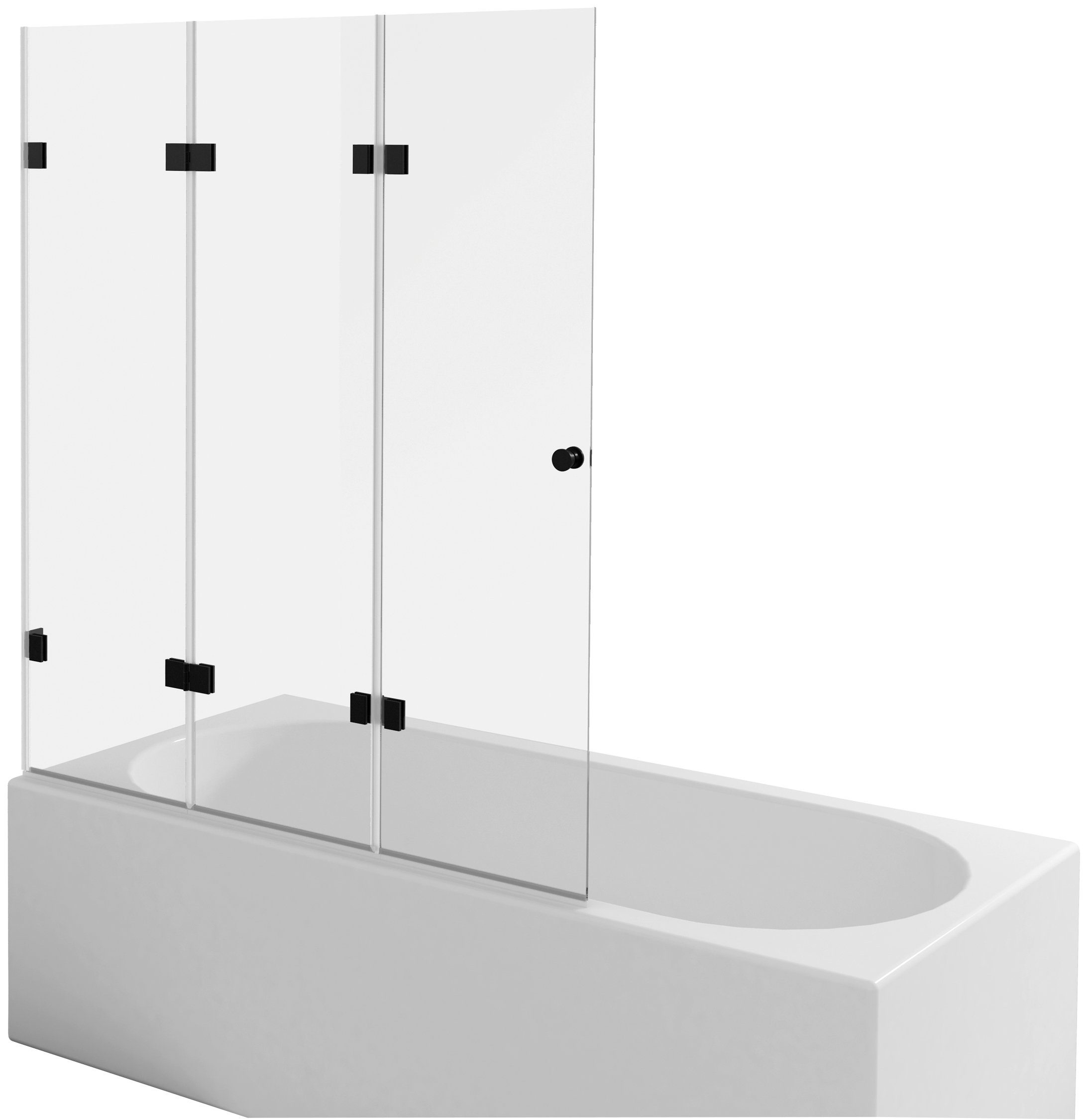 Marwell Badewannenfaltwand GALLERY, Einscheibensicherheitsglas, (3 tlg), Breite: 120 cm