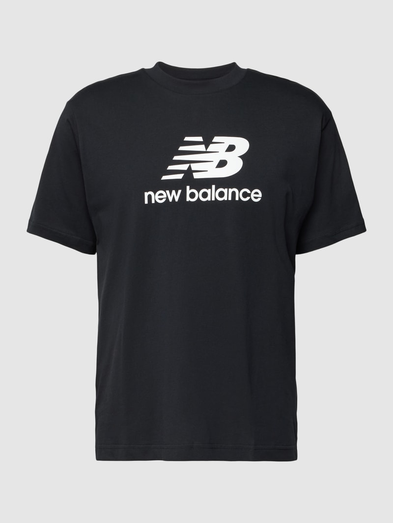 T-Shirt mit Logo-Print in schwarz