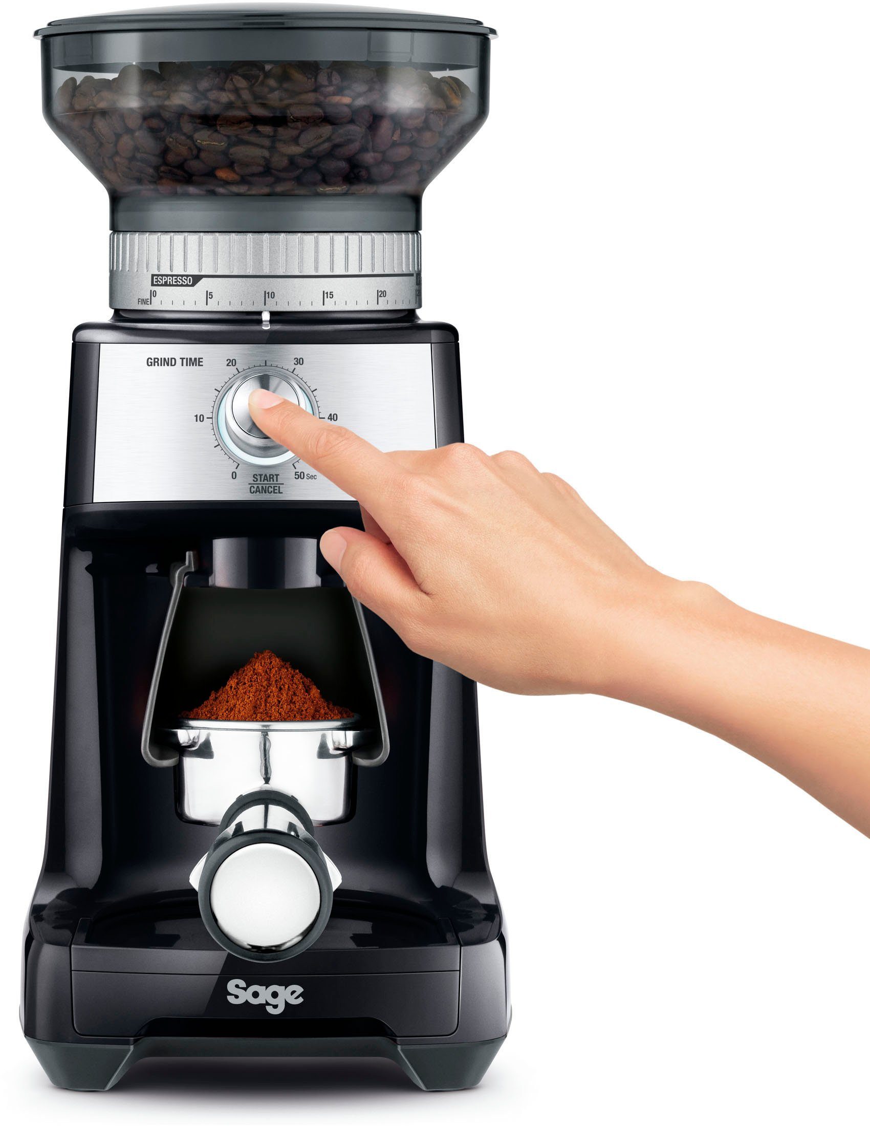 Sage Kaffeemühle the Dose Control Pro SCG600BTR, 130 W, Kegelmahlwerk, 350 g Bohnenbehälter