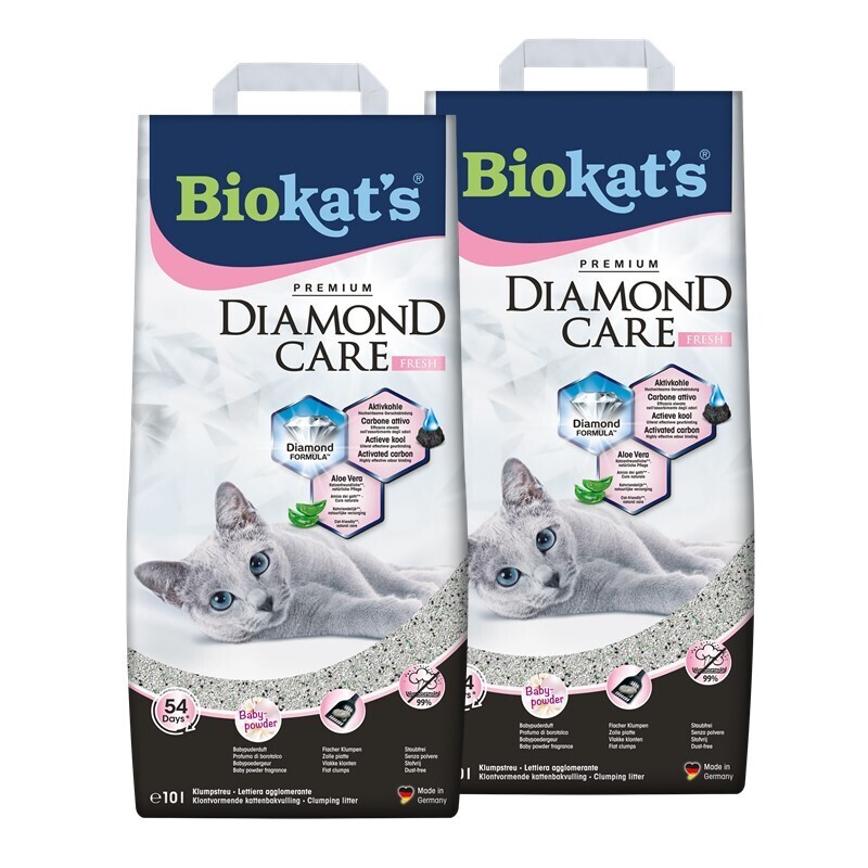 Biokat's Katzenstreu Biokat's Diamond Care fresh 2x10 l