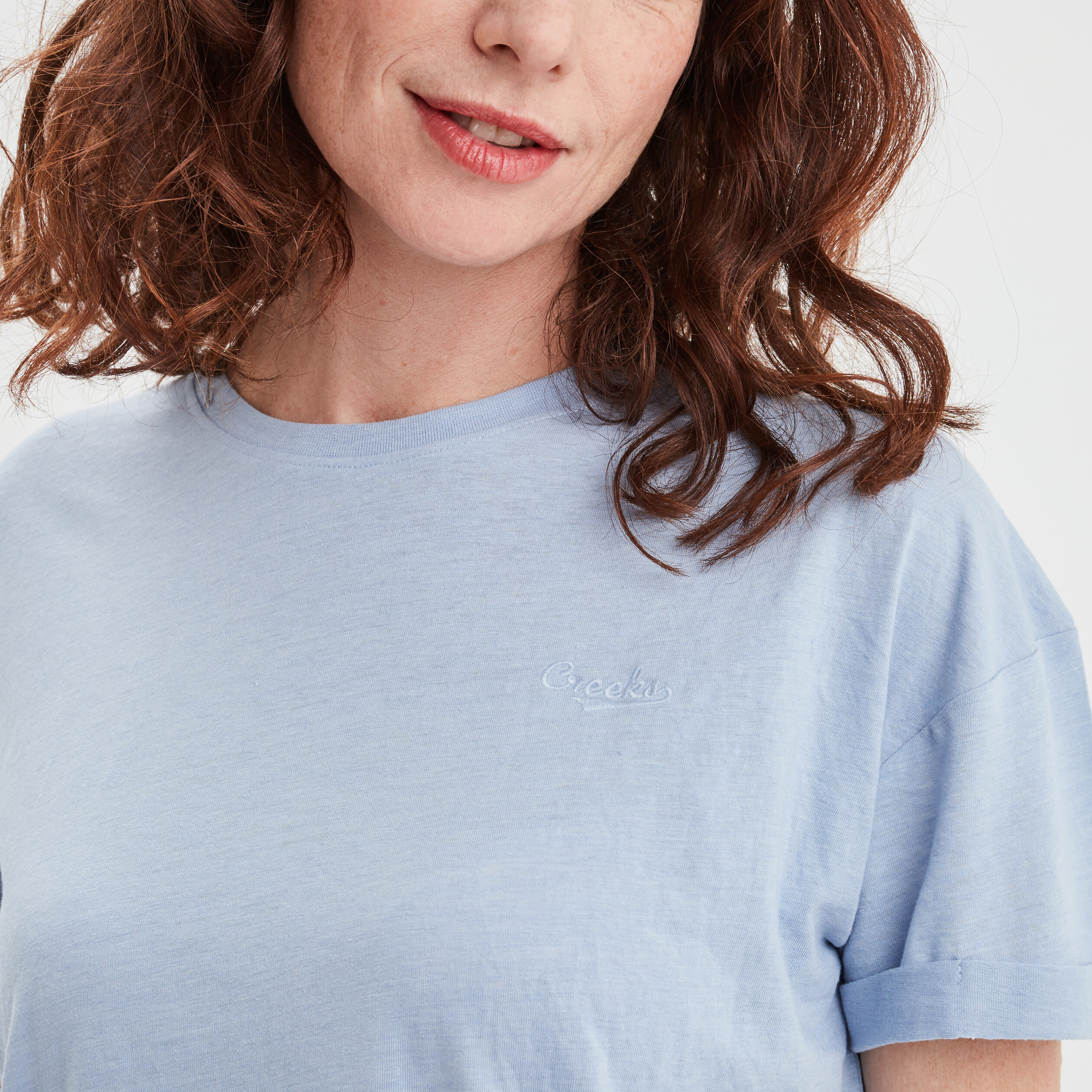 T-shirt manches courtes Creeks bleu clair femme | La Halle