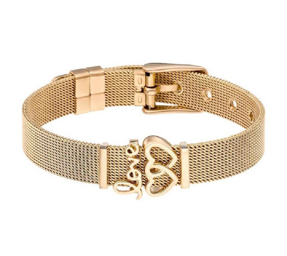 ENGELSINN Armband Mesharmband Love Gold (1-tlg)