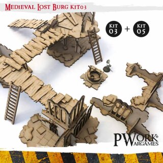 MDF Terrain Scenery: Medieval Lost Burg 03