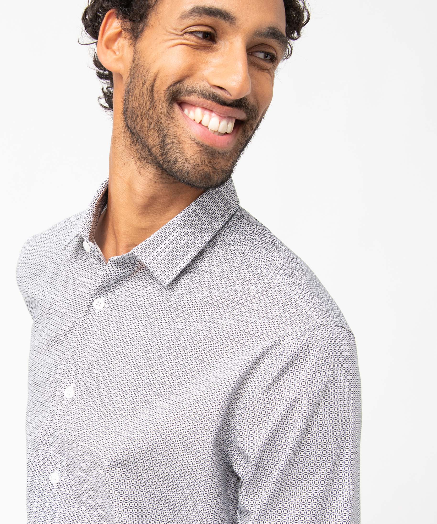 Chemise homme à micro-motifs imprime | GEMO