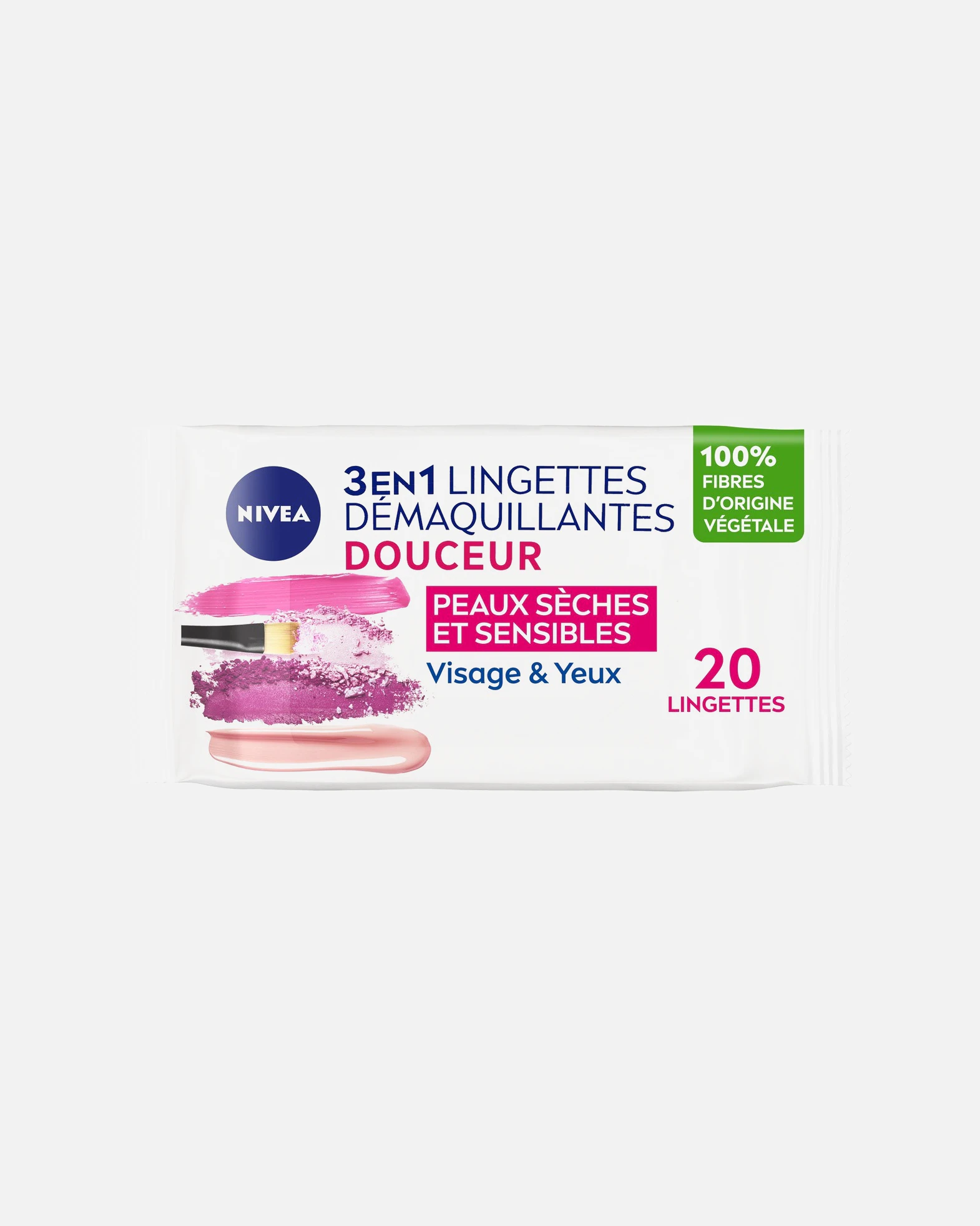 NIVEA Rostro y Ojos Suavidad 100% fibras vegetales para piel seca y sensible