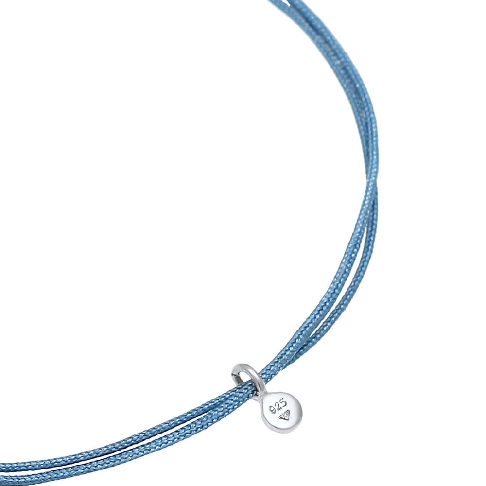 Elli Elli Bracelet Balles pour dames Nylon Basic Minimal Réglable en Argent Sterling 9 Bracelet