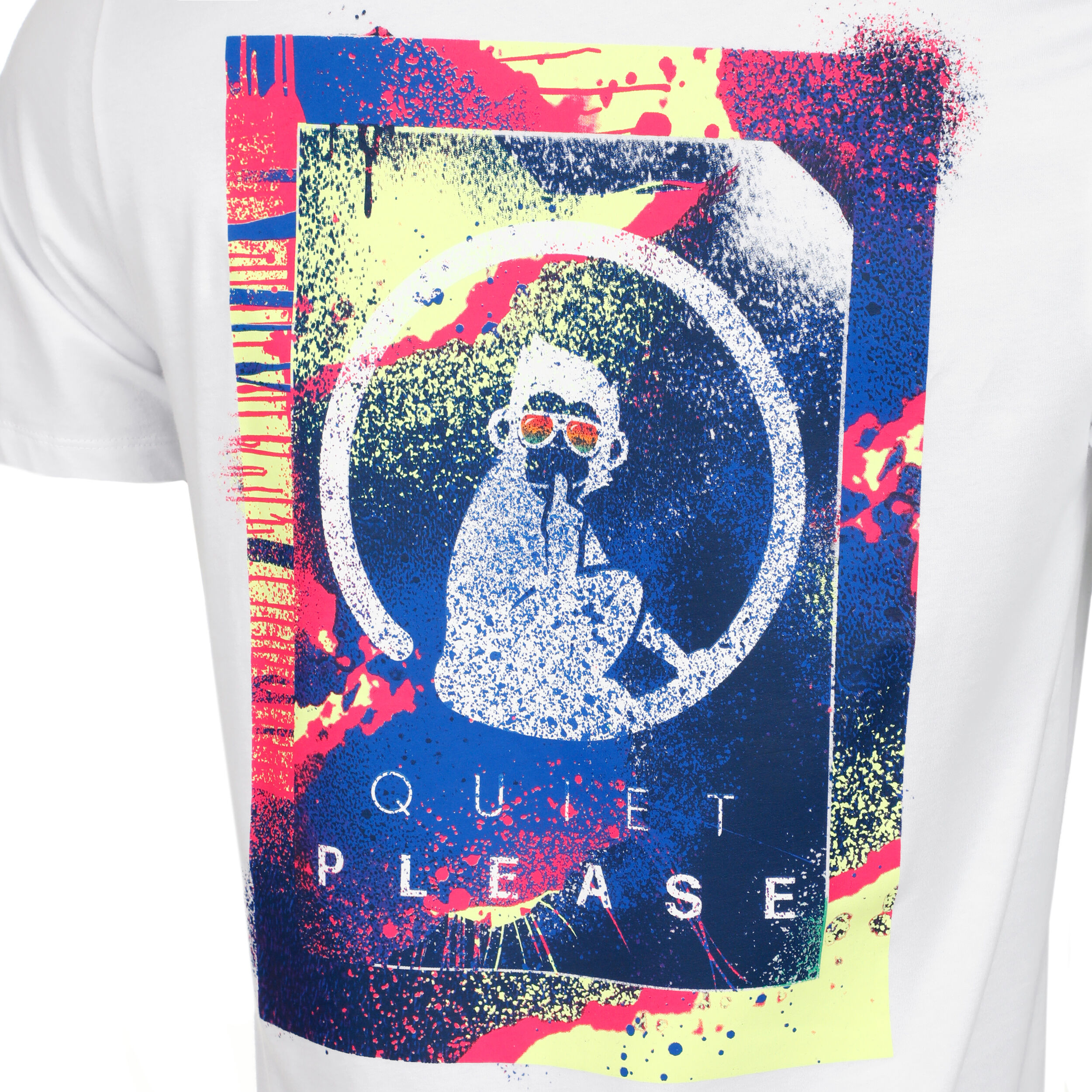 Flashy Backprint T-Shirt Herren - Weiß