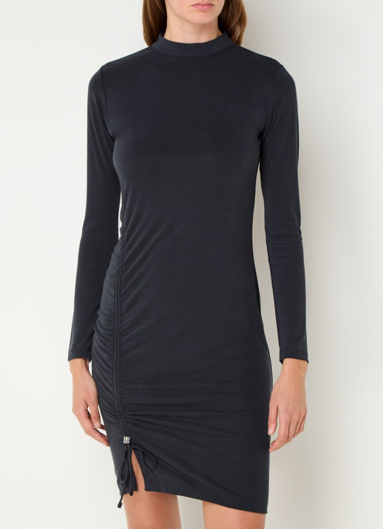 Rochie scurtă HUGO BOSS Nirace cu talie reglabilă cu șnur.