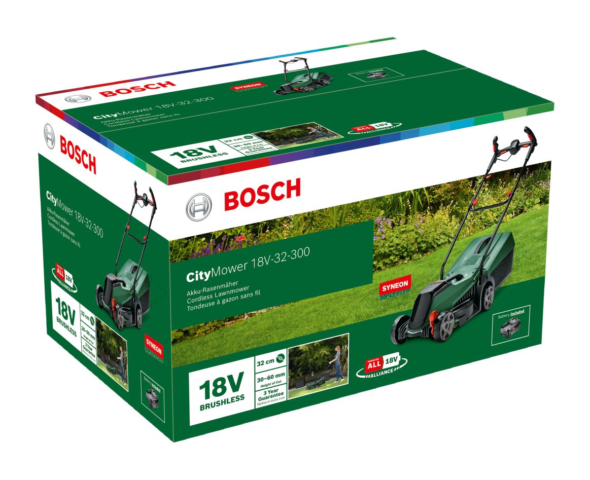 Bosch Green 06008B9A07 CityMower 18V-32 akumulatorska kosilica 1 x 18V 4.0 Ah i punjač AL1830