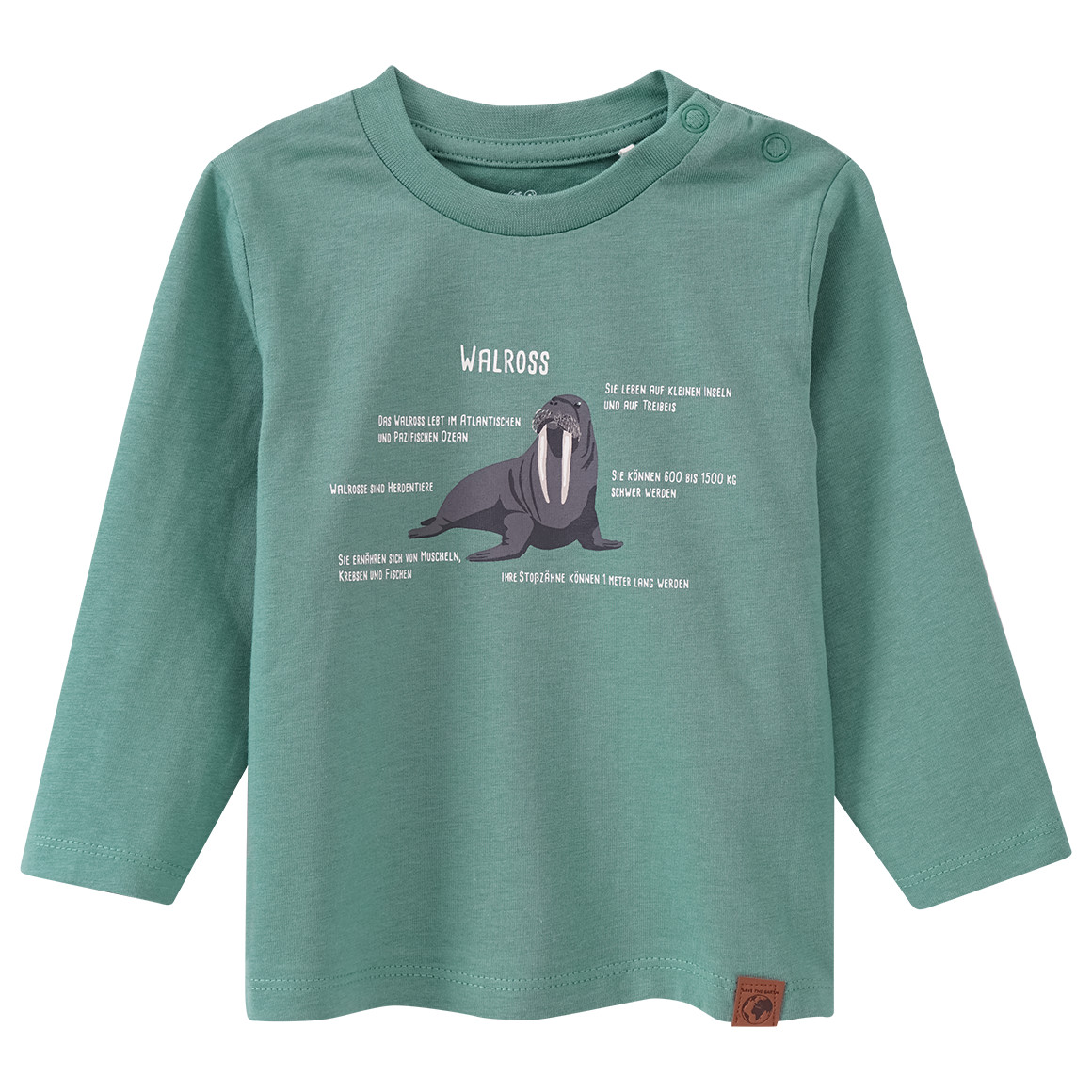 Baby Langarmshirt mit Walross-Print