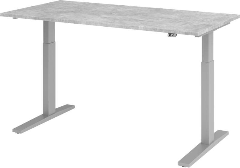 Hammerbacher Sitz-Stehschreibtisch VXMKA16/M/S Grau 1.600 x 800 x 1.200 mm