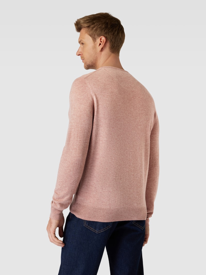 Strickpullover mit Rundhalsausschnitt in altrosa