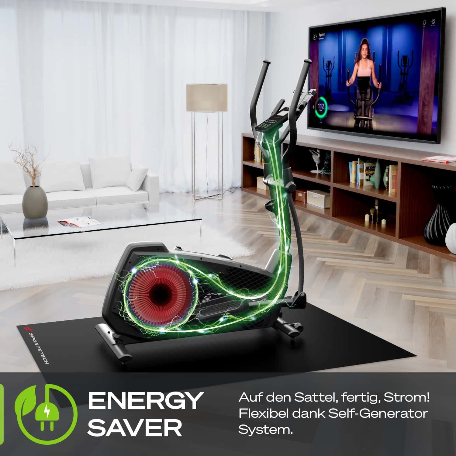 Sportstech Crosstrainer CX2, Stromgenerator, Interaktive Video-Events & Multiplayer-App
