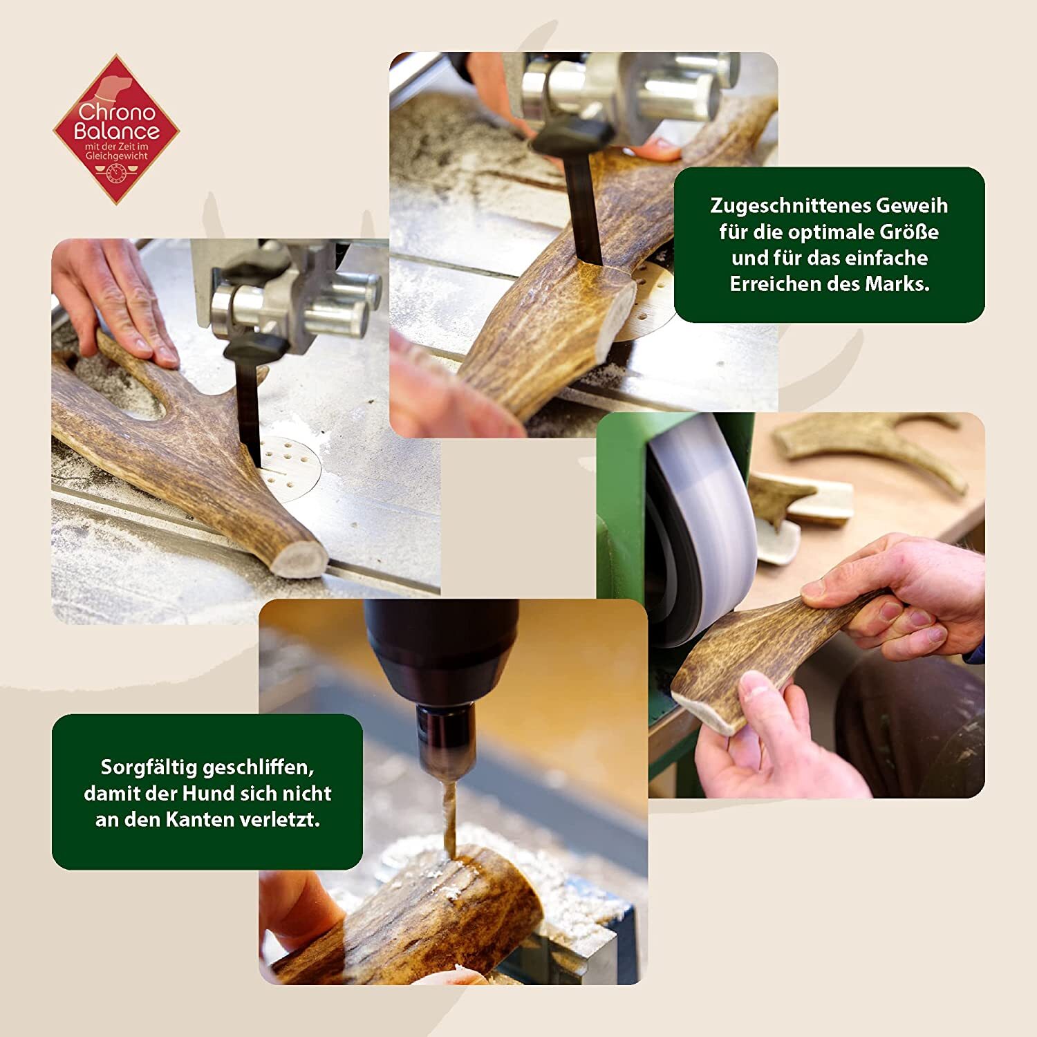 ChronoBalance Snacks ChronoBalance natürliches Damhirsch Kaugeweih 49 g