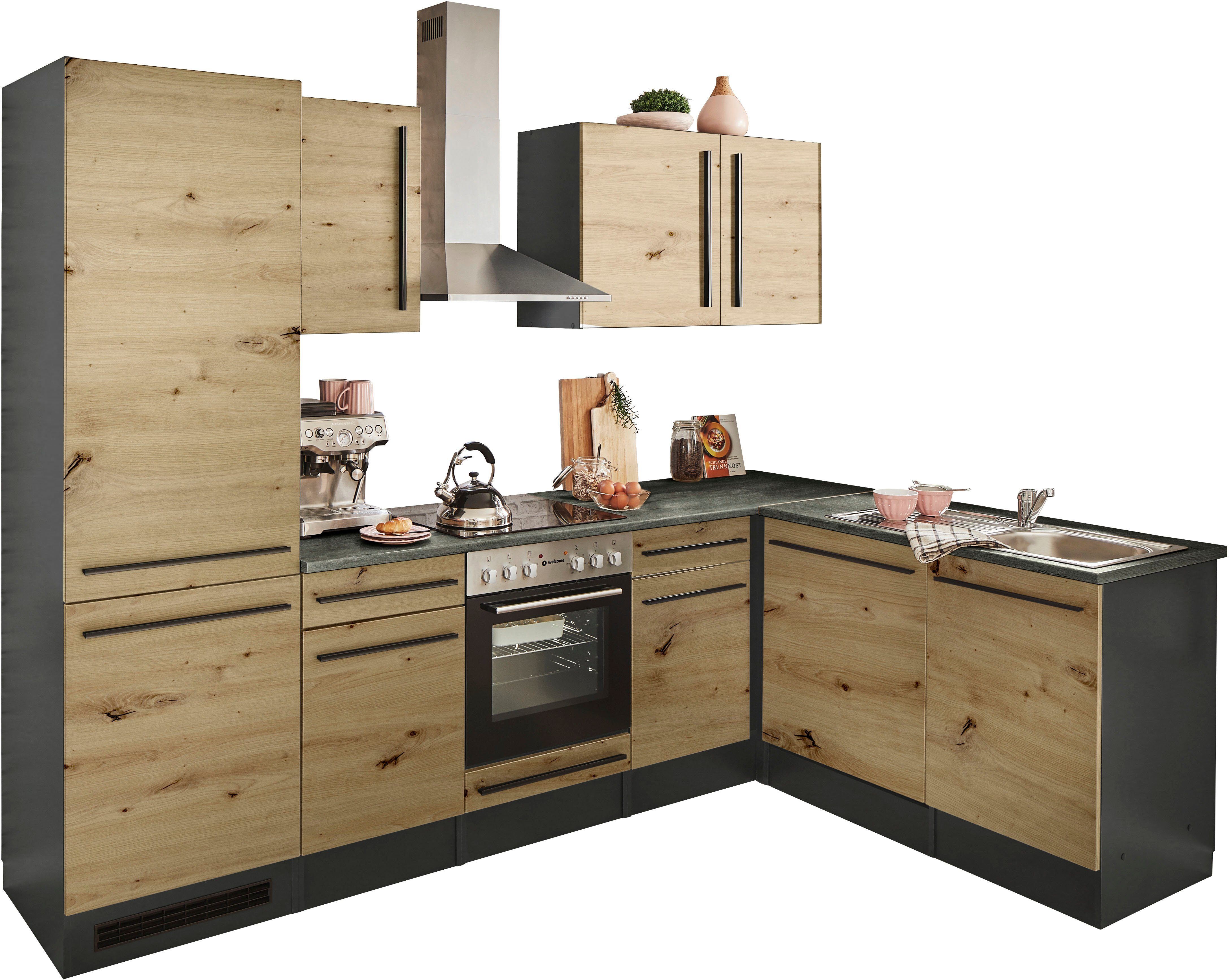 BASIC by Balculina Winkelküche Jazz, Stellbreite 280x175 cm, wahlweise mit E-Geräten
