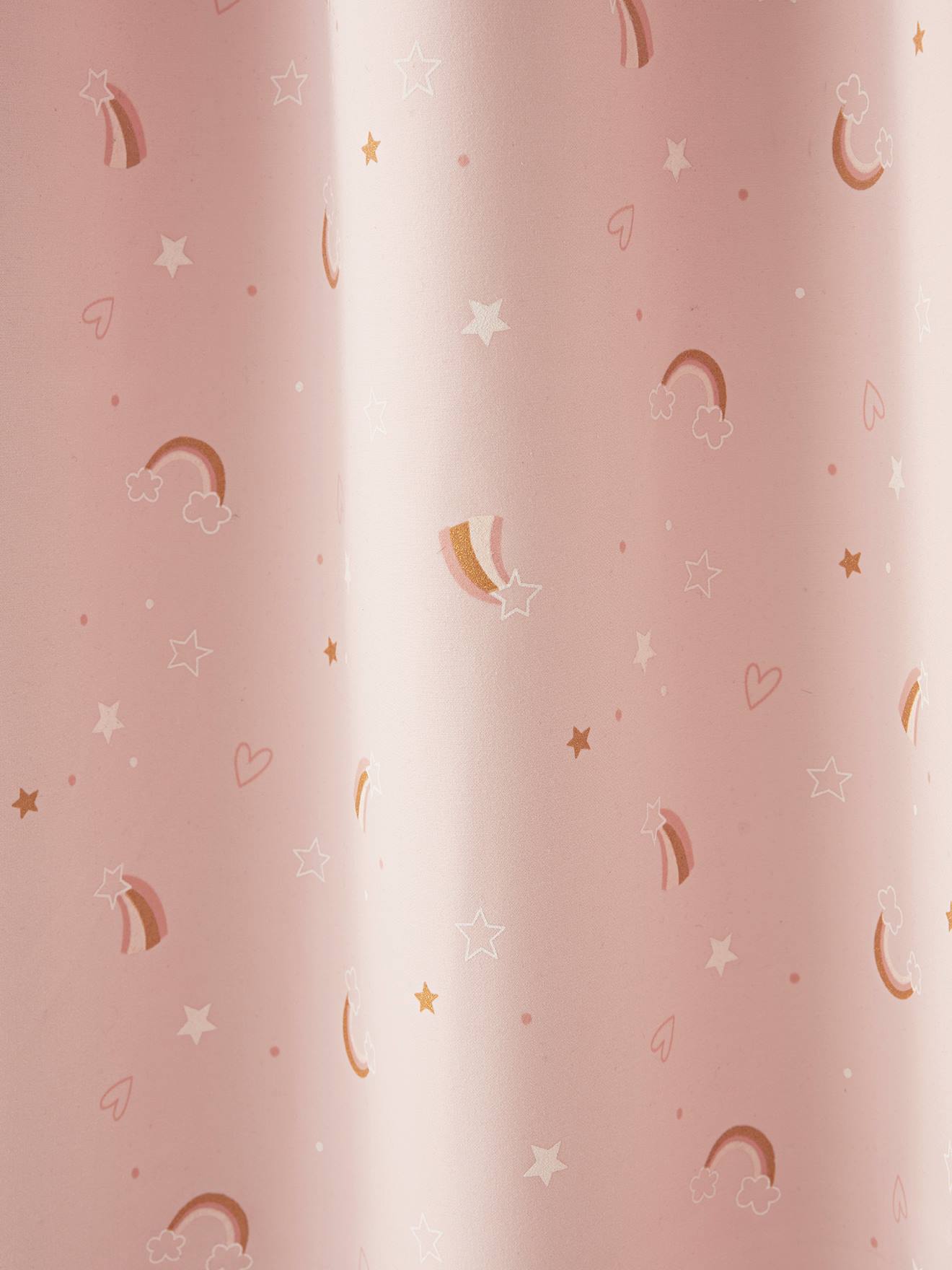 Rideau occultant et phosphorescent Fantaisie rose