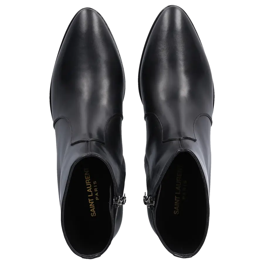Saint Laurent - Klassische Stiefeletten WEST 45 Kalbsleder - schwarz