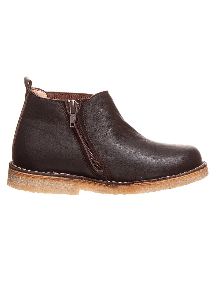 kmins Leder-Chelsea-Boots in Braun günstig kaufen
