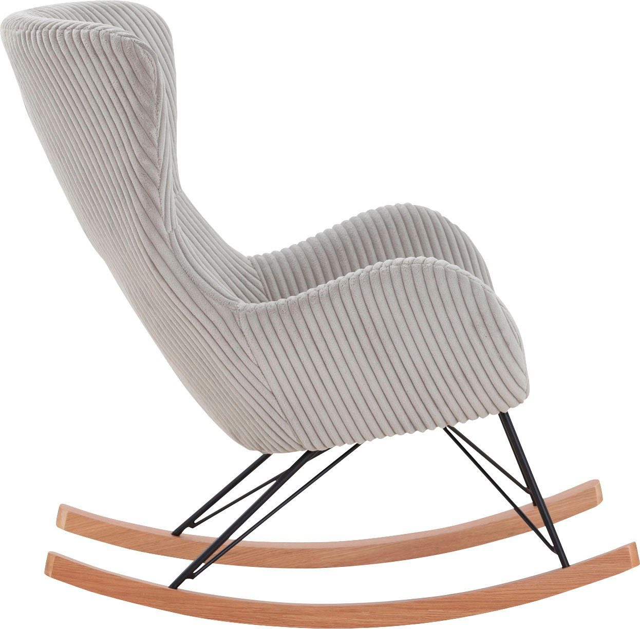 SalesFever Schaukelstuhl, Bezug in moderner Cord-Optik