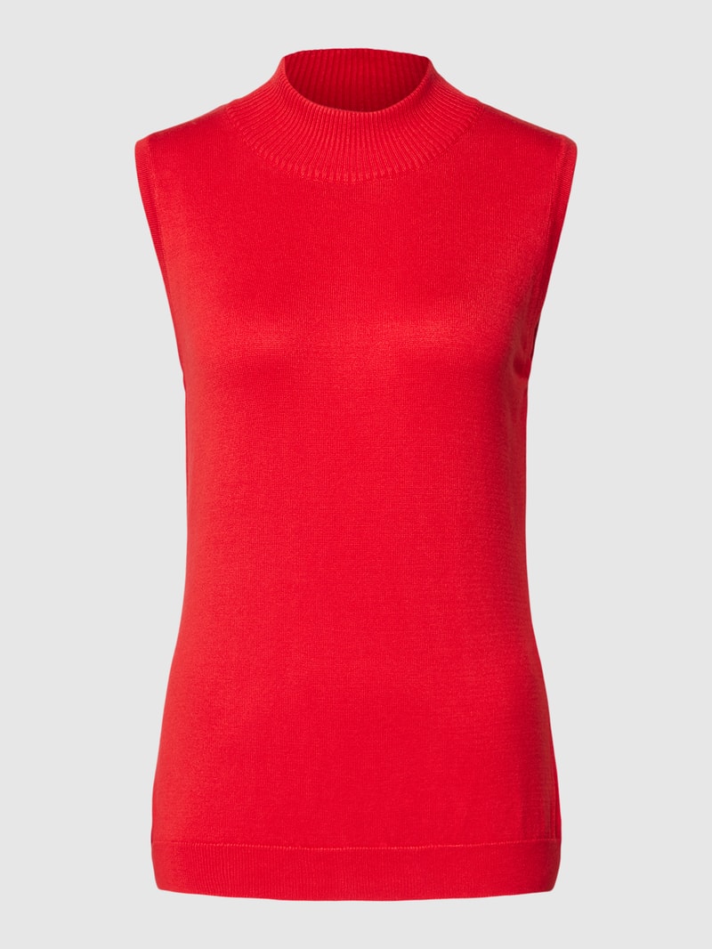 Pullunder aus Viskose-Mix in unifarbenem Design in rot